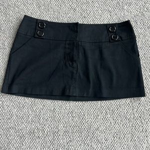Black mini skirt
